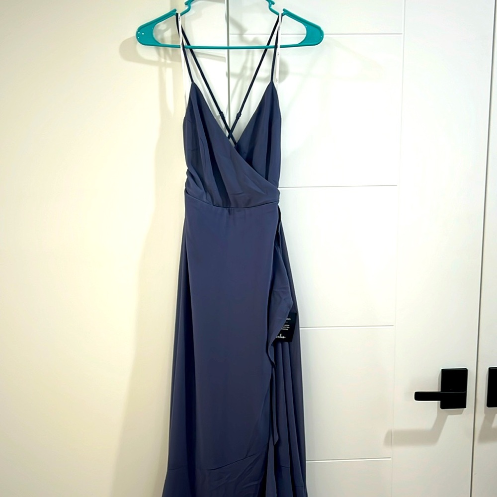 Lulu's Elegant Blue Maxi Dress